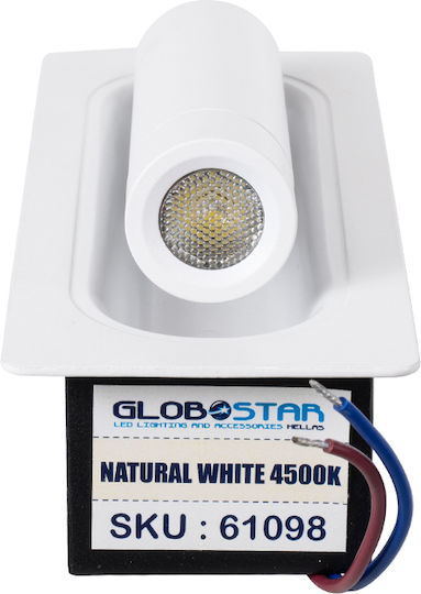 GloboStar Manhattan Modern Lamp Wall with Integrated LED and Natural White Light 7x17cm