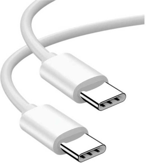 Treqa USB 3.0 Cable USB-C Male - USB-C White 1m