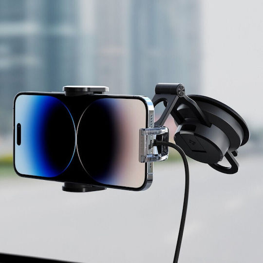 Spigen UTS35W Onetap Car Mobile Mount with Adjustable Hooks and Wireless Charging Black