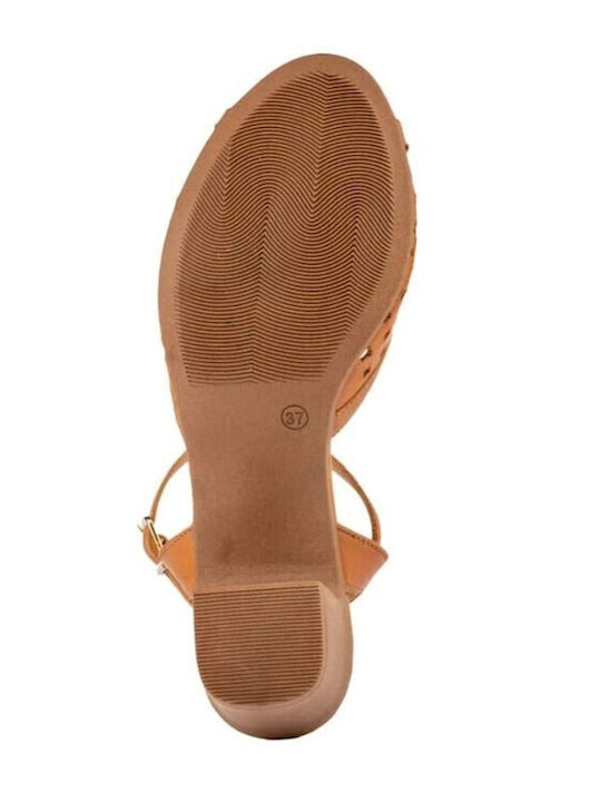 Leder Sandalen Tabac Braun