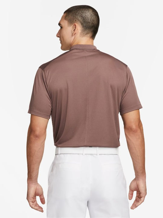 Nike Golf Victory Men's Athletic Short Sleeve Blouse Dri-Fit Polo Brown