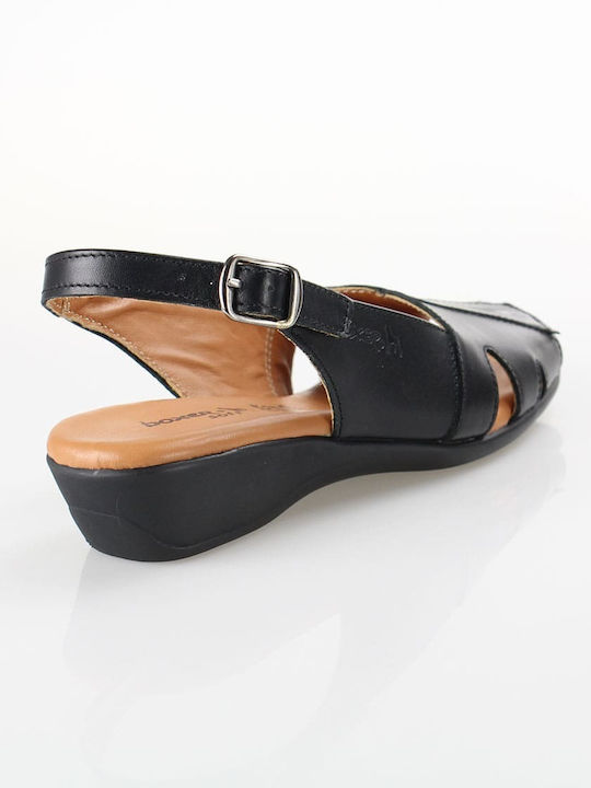 Boxer Leather Women's Sandals Black