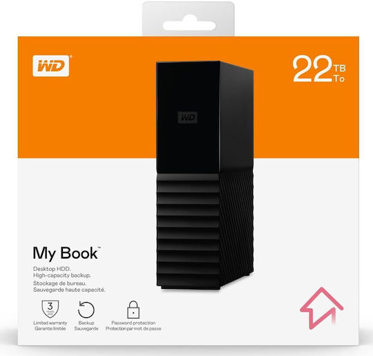 Western Digital Elements USB 2.0 / USB 3.0 Extern HDD 22TB 2.5" Negru