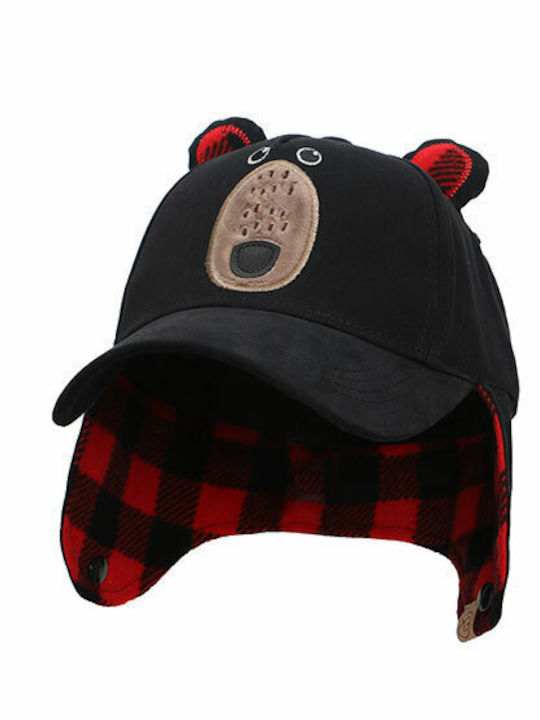 Flapjackkids Kids' Hat Jockey Fabric Black