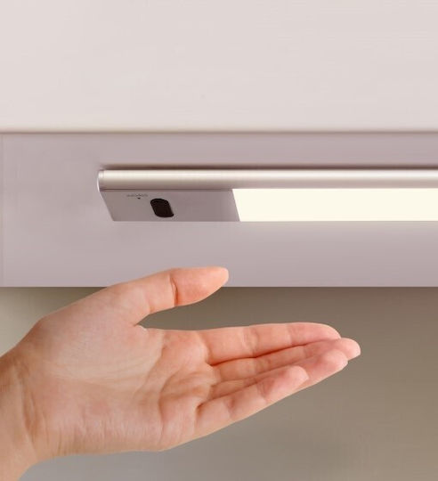 Emuca Rechargeable LED Light Linear for Cabinets with Battery Powered and Motion Sensor 1pcs