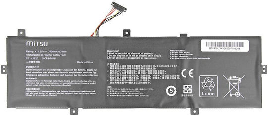 Mitsu BC/AS-UX430 Compatible Battery for Asus with 3400mAh