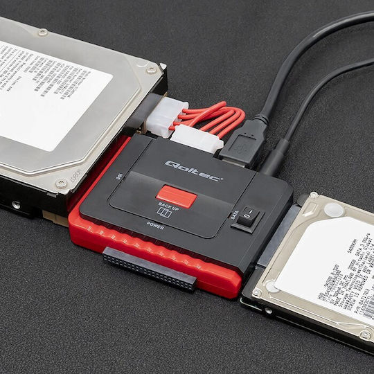 Qoltec 50645 USB 3.0 to IDE SATA III Μαύρο