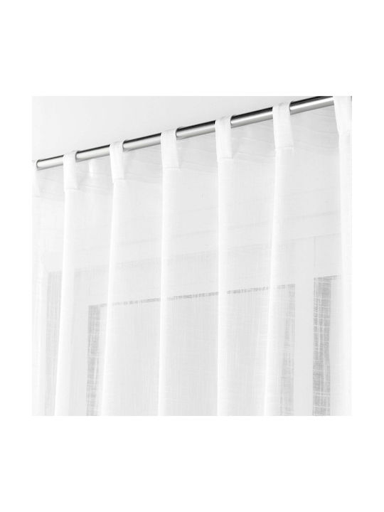 Douceur d'Intérieur Curtain with Tab Top L-C Haltona White 140x240cm