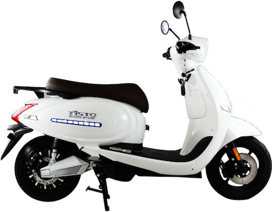 Tisto Sunshine Електрически скутер Мощност 7000W Автономия 110км Бял Цвят
