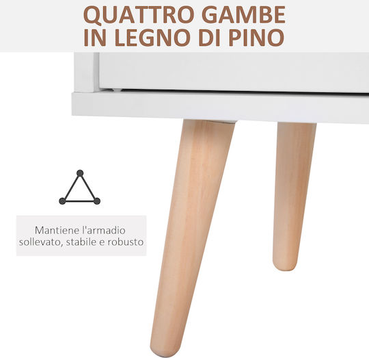 Επιδαπέδιο Ντουλάπι 80x29.5x96cm Λευκό