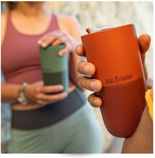 Klean Kanteen Rise Tumbler Ποτήρι Θερμός Ανοξείδωτο BPA Free 473ml Autumn Glaze με Καλαμάκι και Λαβή