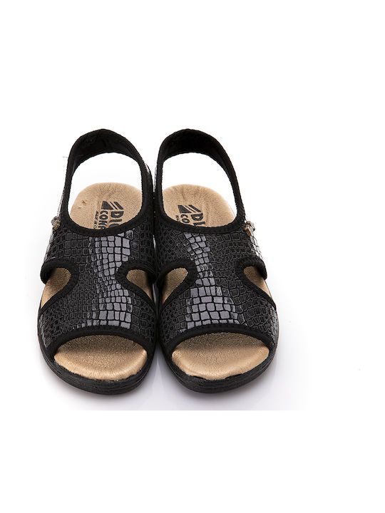 Anatomic Women's Fabric Peep Toe Platforms Black