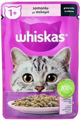 Whiskas Casserole Nasses Katzenfutter für Katze in Beutel mit Lachs 85gr