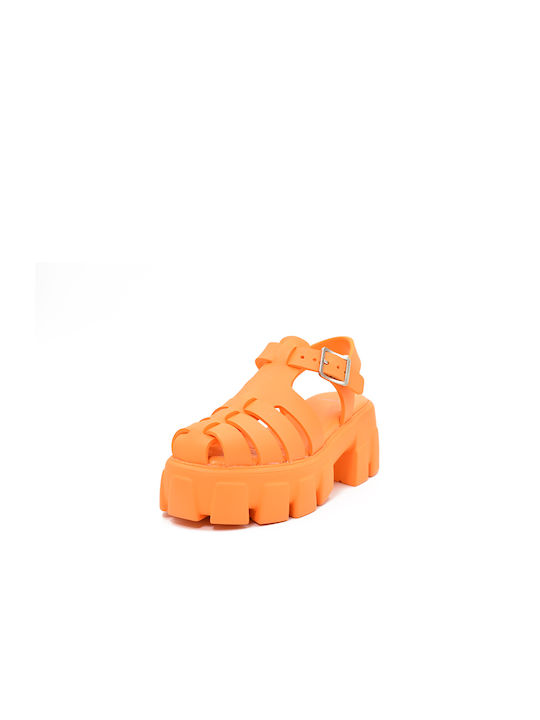 Carrano Leather Women's Sandals Orange