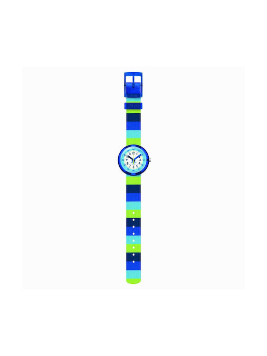 FlikFlak Παιδικό Αναλογικό Ρολόι με Υφασμάτινο Λουράκι Μπλε
