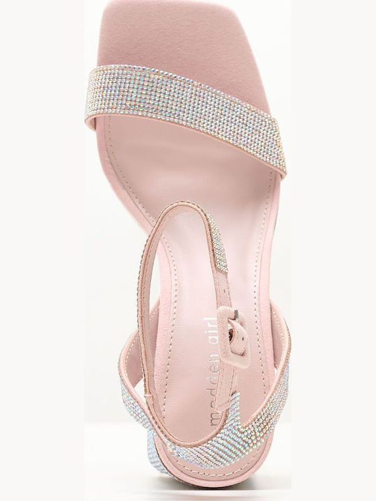 Sandalen mit Strass Rosa