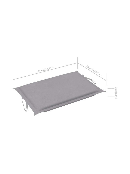 Șezlong Din Lemn Cu Pernă Gri 190x60x51cm