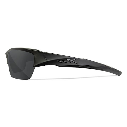 Wiley X Shooting Glasses WX Valor Set of 3 Lenses with Anti-Scratch Coating, Anti-Glare & UV Protection Black