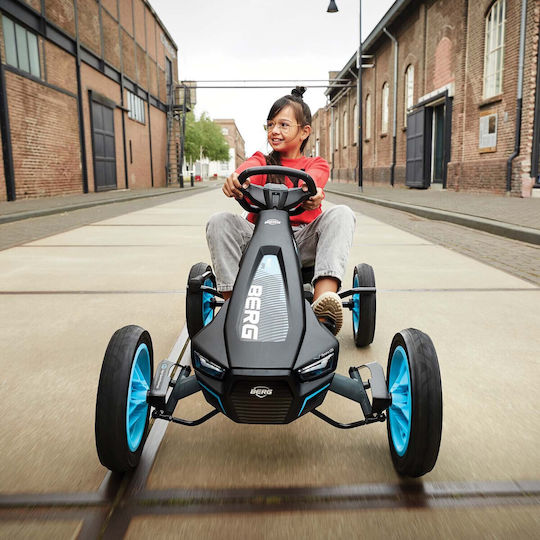 Rally Go Kart One-Seater with Pedal Blue for 4 Plus Years