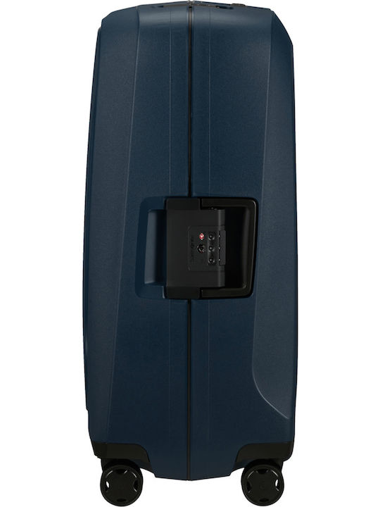 Samsonite Essens Medium Hard Blue Suitcase With 4 Wheels Height 69cm