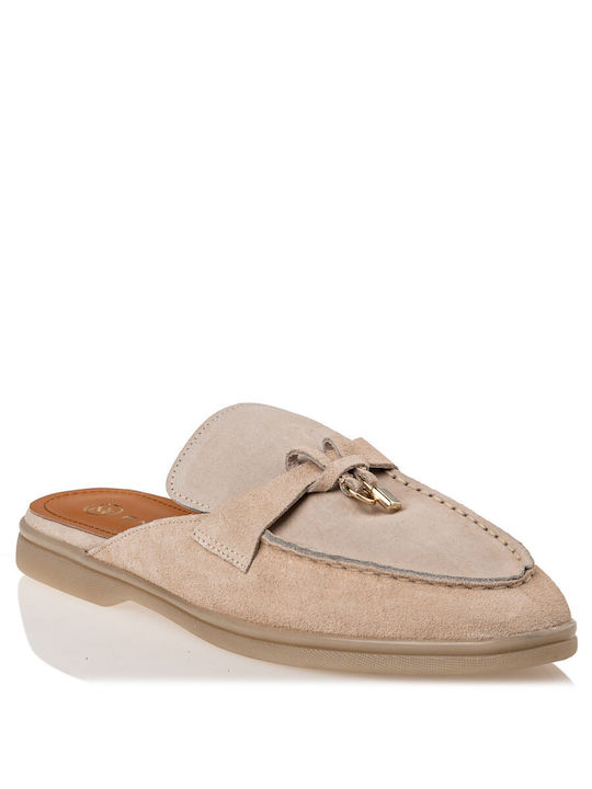 Envie Shoes Flat Mules Beige