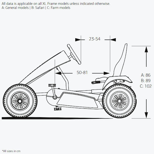 XL X-Plore BFR Go Kart Cu Un Loc Cu Pedală Inspirat Verde Pentru 5+ Ani