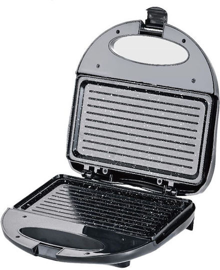 Silver Τοστιέρα με Κεραμικές Πλάκες για 2 Τοστ 800W Μαύρη