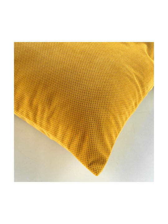 Spitishop Sofa Cushion L-C Velouriane from Velvet Yellow 50x50cm.