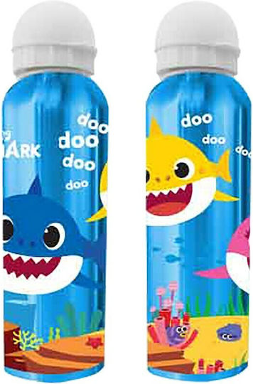 Baby Shark Kinderflasche Baby Hai Aluminium Hellblau 500ml (Verschiedene Designs/Farben)