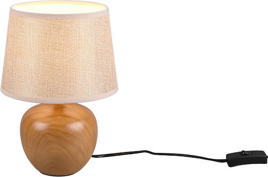 Trio Lighting Luxor Ceramic Table Lamp for Socket E14 with Beige Shade and Brown Base Trio Lighting Luxor Ceramic Table Lamp for Socket E14 with Beige Shade and Brown Base