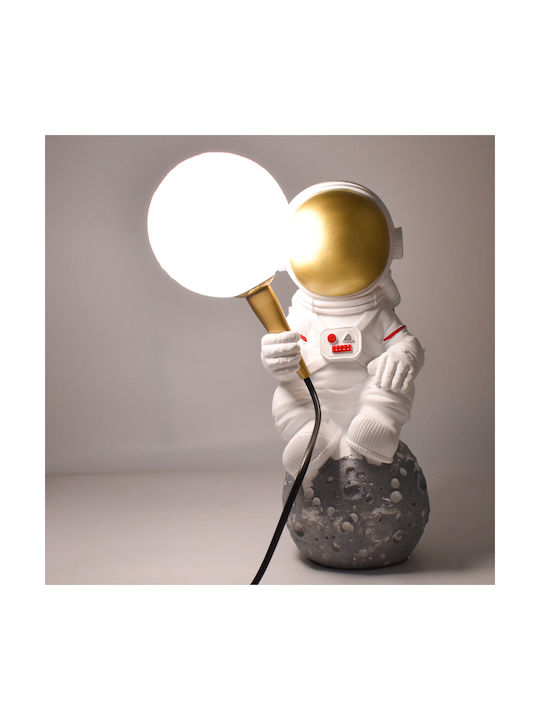 Decorative Lamp Astronaut with Socket for Bulb G9 White