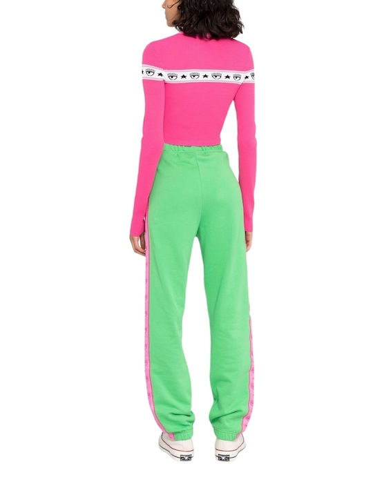 Chiara Ferragni Women's High Waist Sweatpants Green