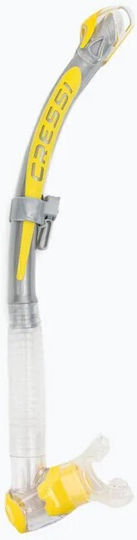 CressiSub Corfu Αναπνευστήρας Clear/Silver Yellow με Στόμιο Σιλικόνης