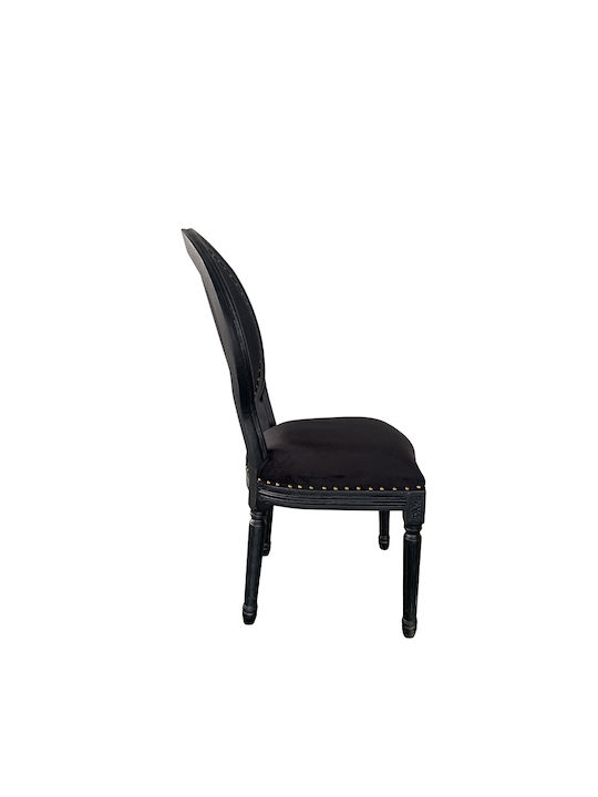 Louis Scaune Sala de mese Lemn Negre 1buc 49x49x99buc