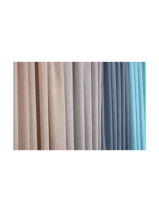 Anna Riska Curtain with Pencil Pleat 103 25 Turquoise 140x270cm