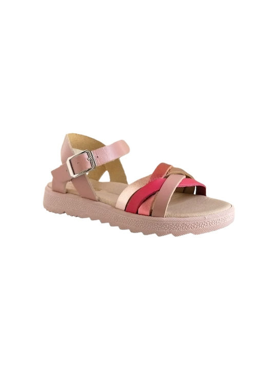 Sandale Arties din piele roz nude 21304-2