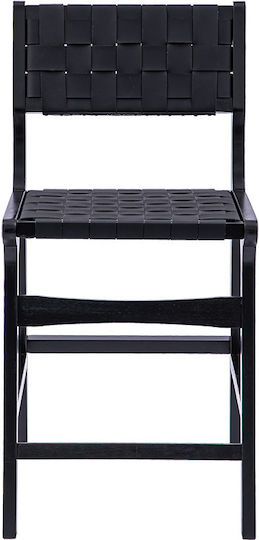 Hölzernes Hocker für Bar Für den Außenbereich Ridley Schwarz 1Stück 48x54x97cm
