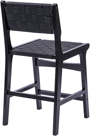 Hölzernes Hocker für Bar Für den Außenbereich Ridley Schwarz 1Stück 48x54x97cm