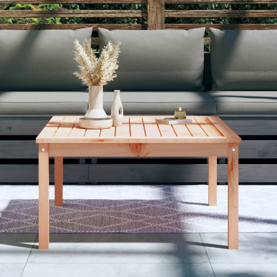 Sitting Room Outdoor Free Standing Wood Table Natural 82.5x82.5x45cm