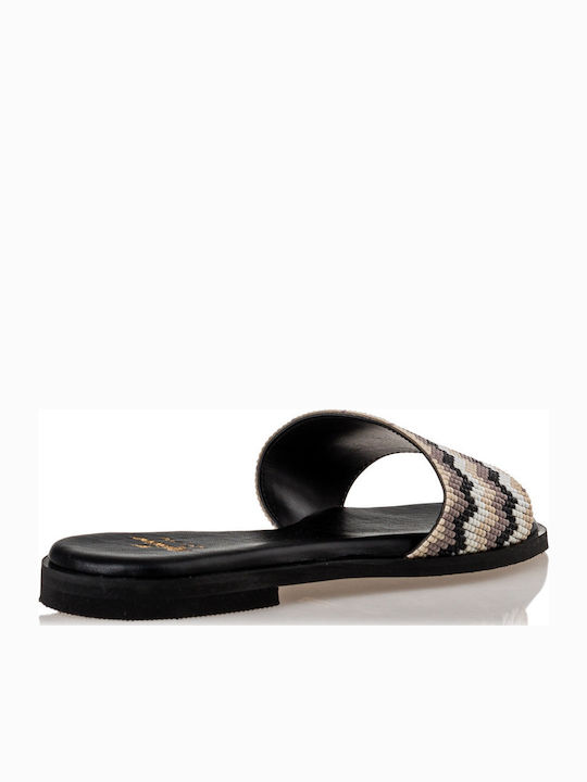 Women's Flat Sandals in Black Color