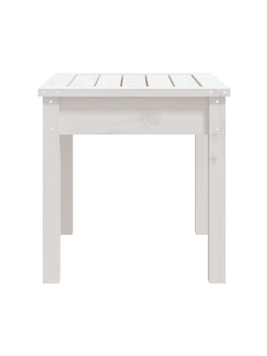 Wooden Masa Masa de lounge pentru spații exterioare mici Alb 50x44x45buc