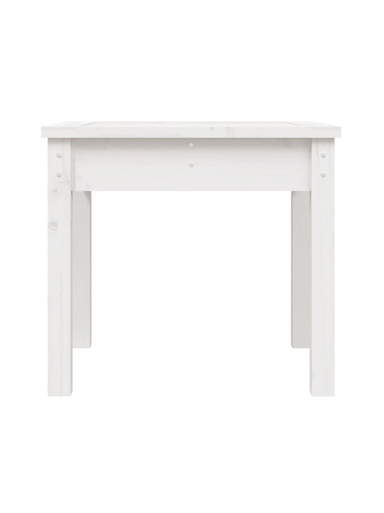 Wooden Masa Masa de lounge pentru spații exterioare mici Alb 50x44x45buc
