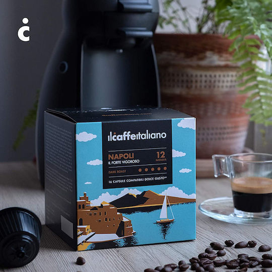 IL Caffe Italiano Капсули Еспресо Napoli Съвместими с машина Dolce Gusto 16капси
