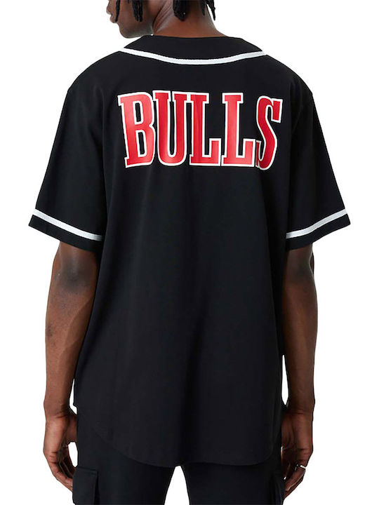 New Era Chicago Bulls Βαμβακερό Πουκάμισο Μαύρο