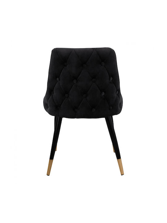 Serenity Dining Room Velvet Chair Black 51x58x83cm