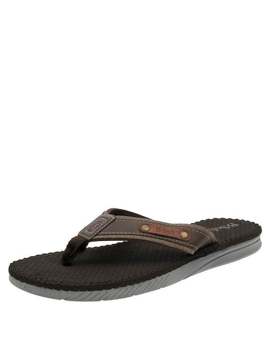 B-Soft Men's Flip Flops Brown