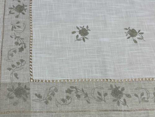 Linea Home Καρέ Σετ 4τμχ Vals με Κέντημα Μπεζ 85x85εκ.