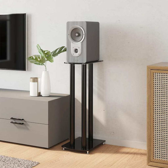 vidaXL Speaker Stands in Black Color