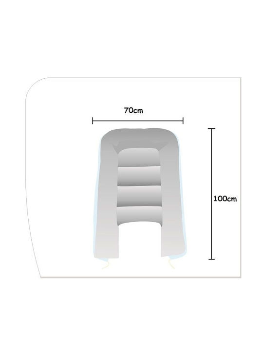 Interbaby Βρεφικό Μαξιλάρι Φωλιά Nest Stars Γκρι 50x86εκ.