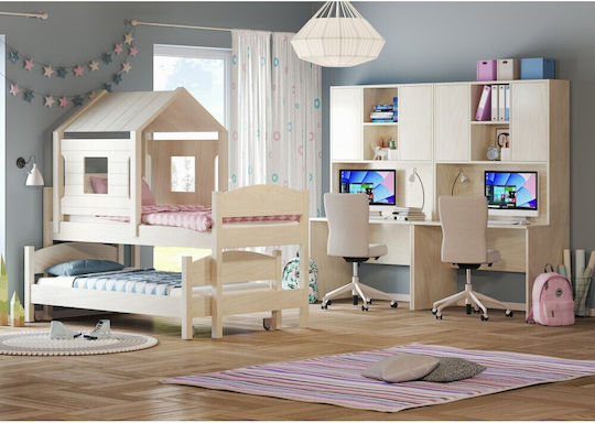Loft Етажерка Стена Бял 118x30x120см Loft Етажерка Стена Бял 118x30x120см